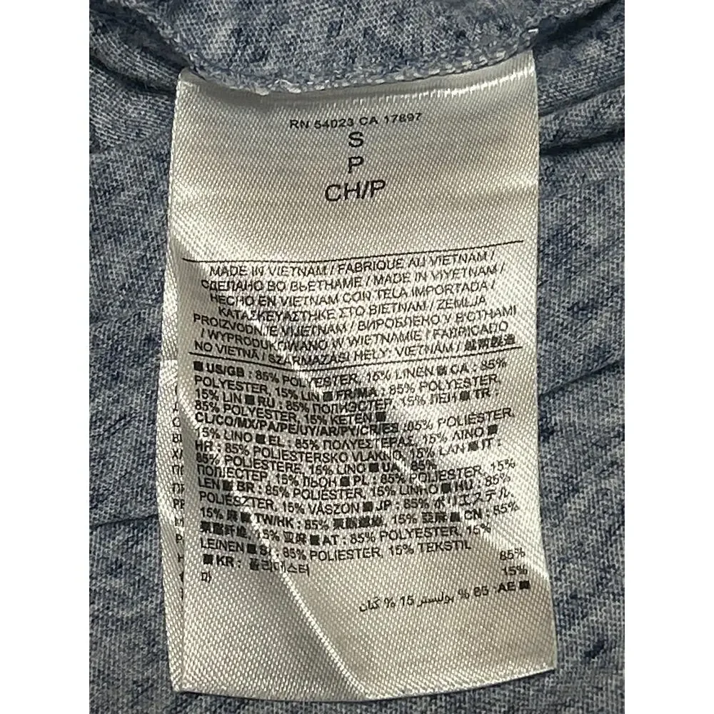 Banana Republic Men's Blue Heather Short Sleeve Crew Neck T Shirt Tee Top Size S